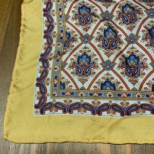 EUC Vintage 100% Silk Pocket Square Handkerchief Scarf